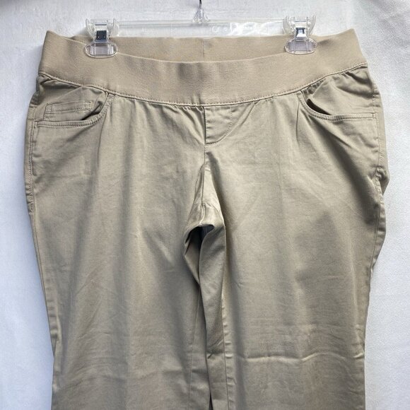 Old Navy Maternity Cuffed Ankle Pants Women Size 2 Khaki Stretch With Pockets - Picture 15 of 16